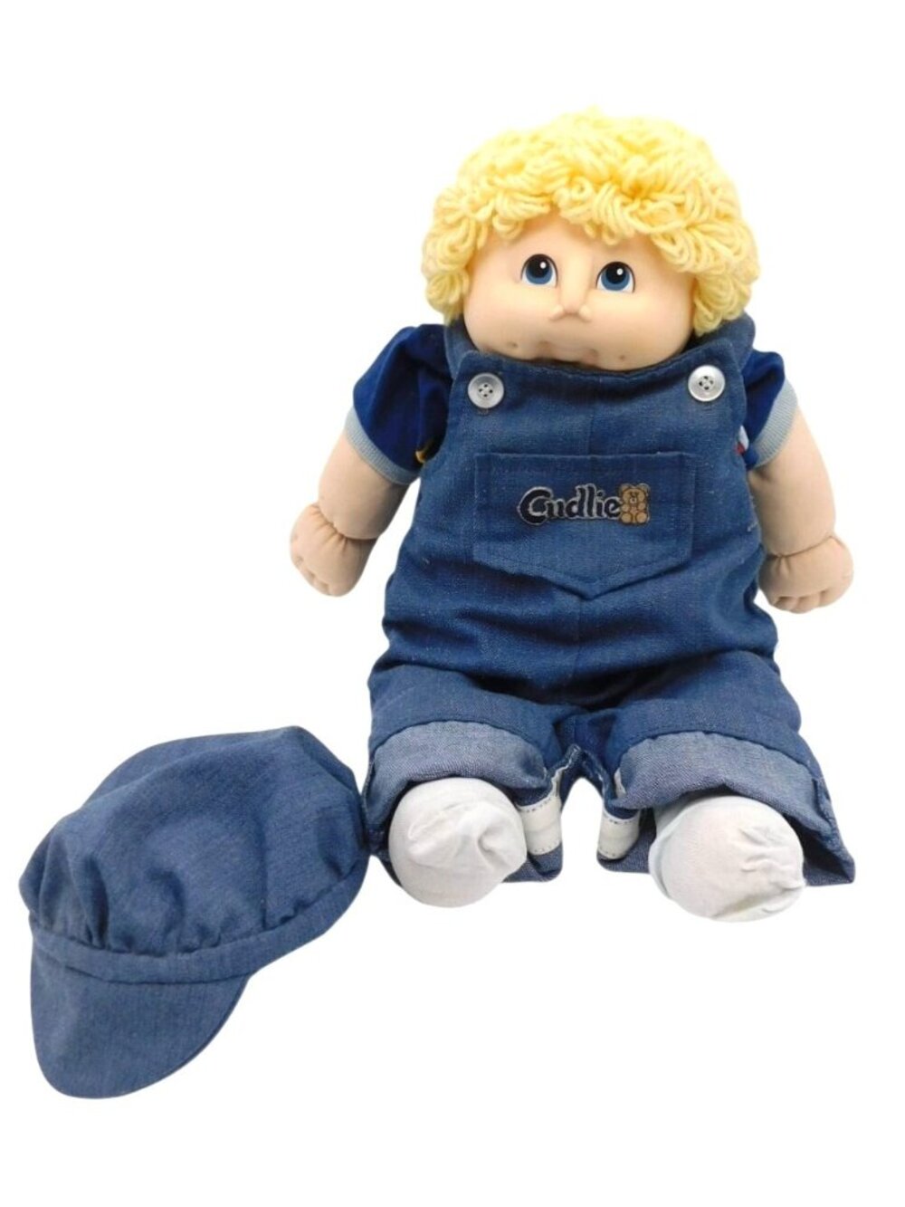 Vintage 1984 COPA MN Thomas Blond CPK Style Doll Healthex Denim Overalls Cap